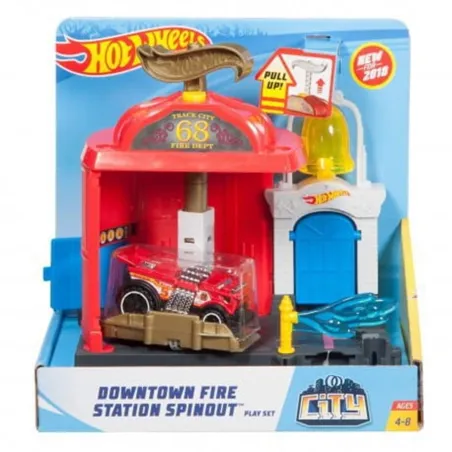 ODJAZDOWA REMIZA STRAŻACKA ZESTAW HOT WHEELS 4+
