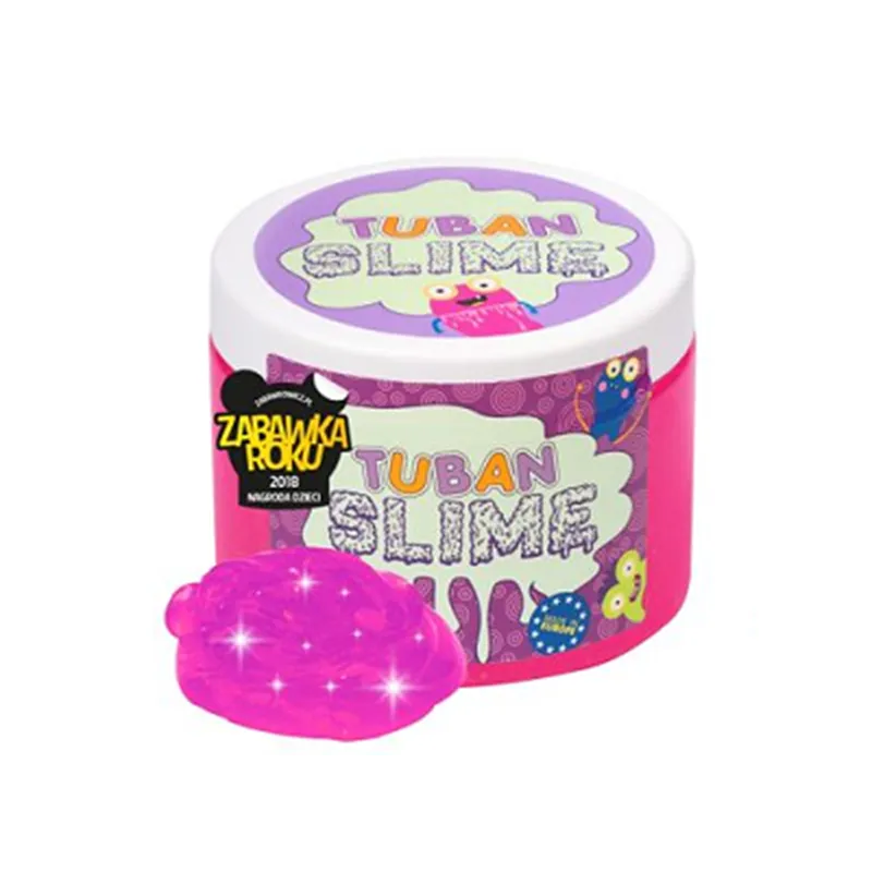 TUBAN SLIME NEONOWY RÓŻ Z BROKATEM 500G 3+