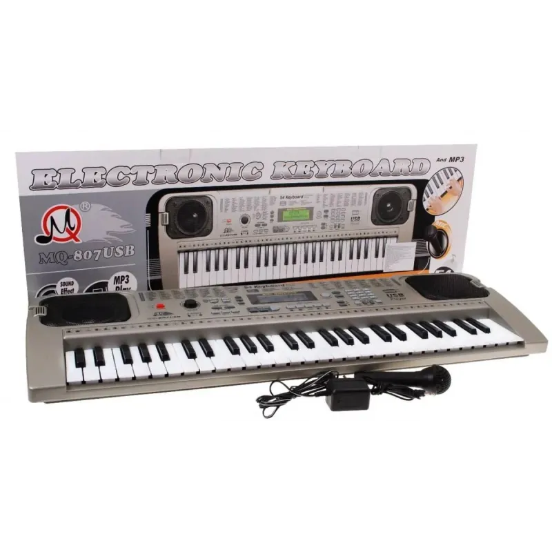 ORGANY KEYBOARD MP3 USB LCD DO NAUKI GRY MQ-807