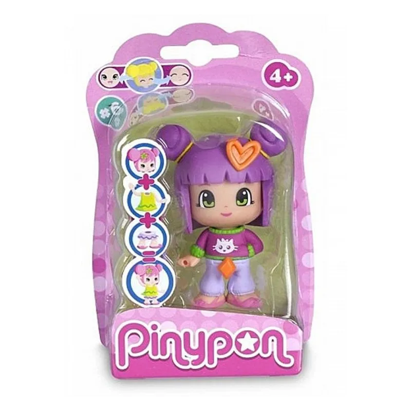 DZIEWCZYNKA Z FIOLETOWYMI WŁOSAMI MINIFIGURKA PINYPON 4+