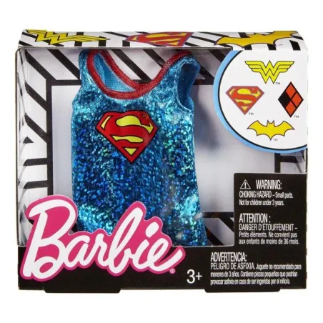 LŚNIĄCY TOP SUPER WOMAN DLA LALKI BARBIE 3+