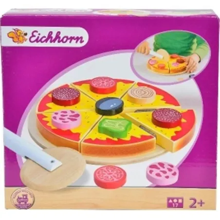 DREWNIANA PIZZA DO KROJENIA Z DODATKAMI 2+