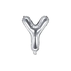 BALON FOLIOWY LITERA "Y" 35CM SREBRNY