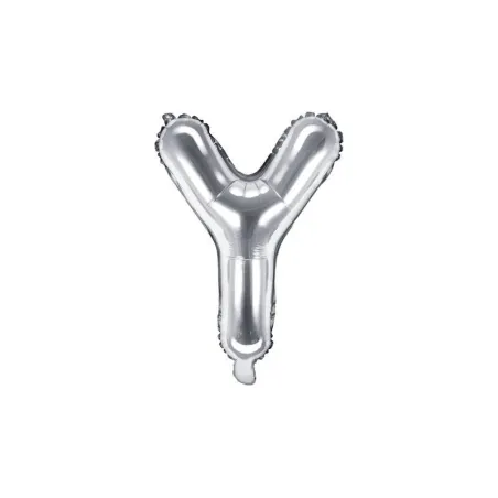BALON FOLIOWY LITERA "Y" 35CM SREBRNY