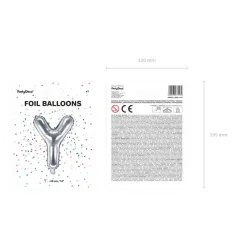 Balon Foliowy Litera "Y" 35Cm Srebrny