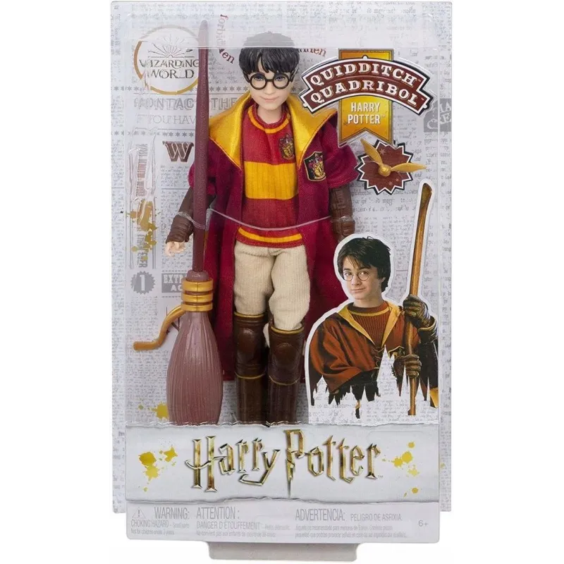 LALKA FIGURKA HARRY POTTER QUIDDITCH ZESTAW Z MIOTŁĄ 3+