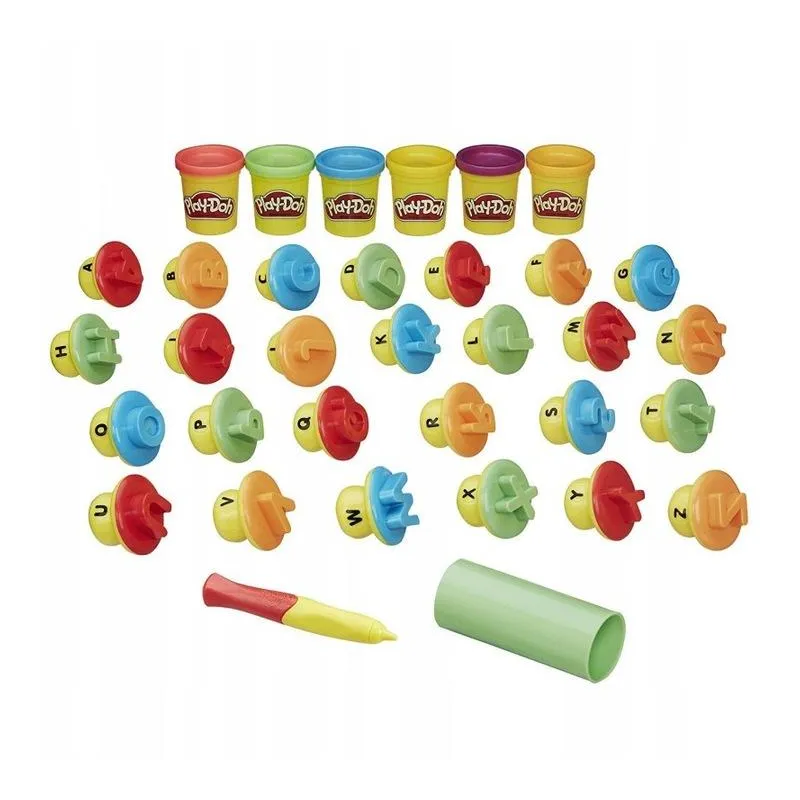 LITERKI I MOWA MODELUJ I UCZ SIĘ CIASTOLINA PLAY-DOH 2+
