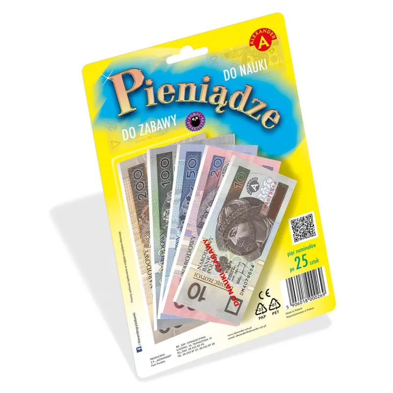 PIENIĄDZE DO NAUKI I ZABAWY 125 SZTUK 3+