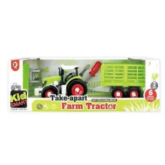 TRAKTOR Z PRZYCZEPĄ DO SKRĘCANIA ZESTAW KONSTRUKCYJNY KID SMART 3+