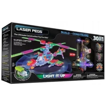 Klocki Konstrukcyjne 30 W 1 Supercopter Laser Pegs 5+ Klocki Konstrukcyjne 30 W 1 Supercopter Laser Pegs 5+