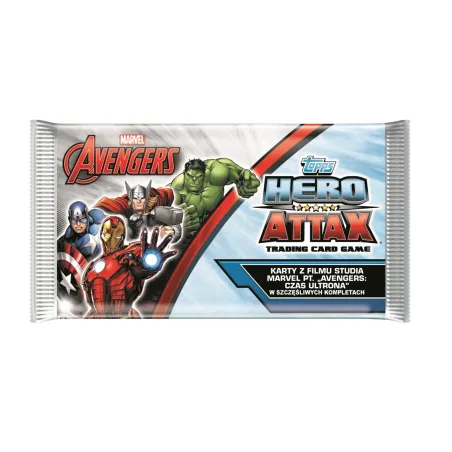 MARVEL AVENGERS HERO ATTAX SASZETKA Z 5 KARTAMI KOLEKCJONERSKIMI Z FILMU 3+