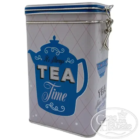 PUSZKA TEA RETRO METALOWA Z KLIPSEM