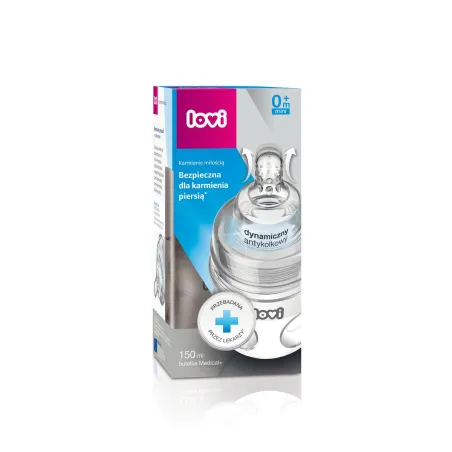 Butelka Do Karmienia 150Ml Silikonowy Smoczek Lovi  0M+