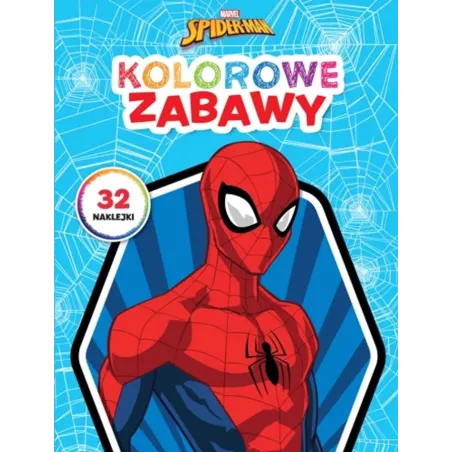 Marvel Spider-Man Kolorowe Zabawy. Kolorowanka Z Naklejkami Marvel Spider-Man Kolorowe Zabawy. Kolorowanka Z Naklejkami