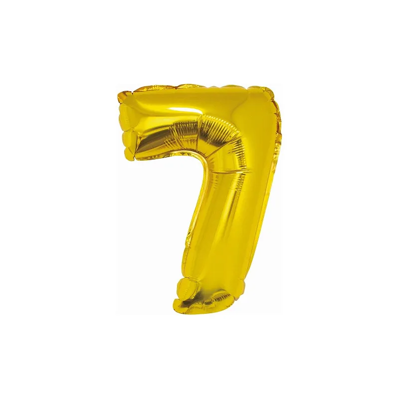 BALON FOLIOWY ZŁOTY CYFRA 7