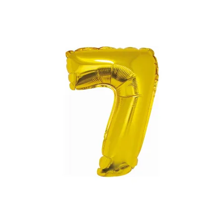 BALON FOLIOWY ZŁOTY CYFRA 7