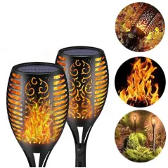 POCHODNIA SOLARNA TAŃCZĄCE PŁOMYKI 36 LED 12 X 12 X 78 CM SASKA GARDEN