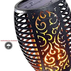 POCHODNIA SOLARNA TAŃCZĄCE PŁOMYKI 36 LED 12 X 12 X 78 CM SASKA GARDEN