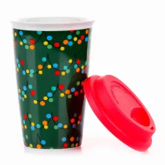 KUBEK TERMICZNY CERAMICZNY 280 ML HOLLY JOLLY