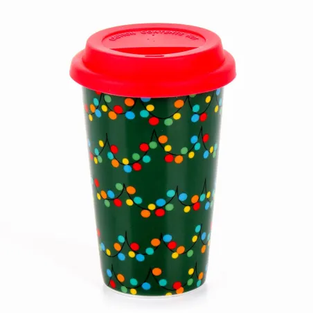 Kubek Termiczny Ceramiczny 280 Ml Holly Jolly