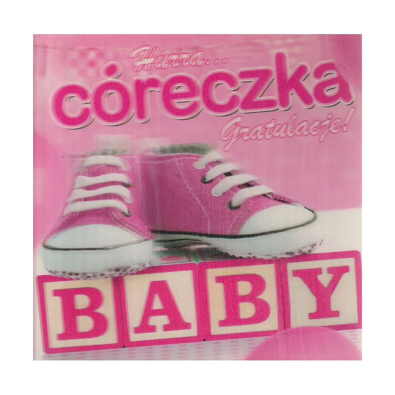 KARNET Z OKAZJI NARODZIN CÓRECZKI 3D