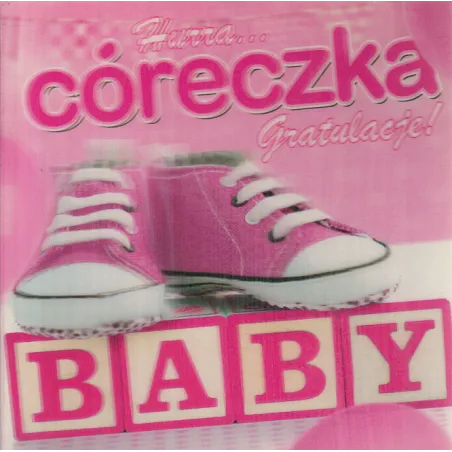 KARNET Z OKAZJI NARODZIN CÓRECZKI 3D