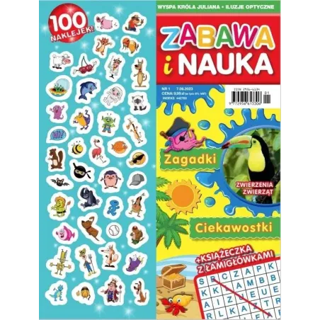 ZABAWA I NAUKA 01/2023 ŁAMIGŁÓWKI, ZAGADKI, CIEKAWOSTKI, NAKLEJKI