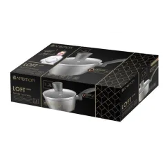 Rondel Z Pokrywką 1.2L Loft Z Powłoką Qualum Basic Stone Edition 16 Cm Ambition