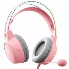 SŁUCHAWKI NAUSZNE GAMINGOWE X15 ONIKUMA PRO RGB RÓŻOWE