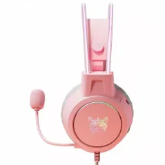 SŁUCHAWKI NAUSZNE GAMINGOWE X15 ONIKUMA PRO RGB RÓŻOWE
