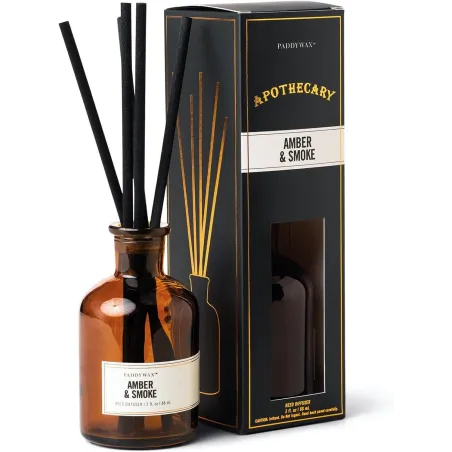 DYFUZOR ZE SZKŁA BURSZTYNOWEGO APOTHECARY BURSZTYN + DYM 88ML PADDYWAX