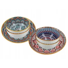 KOMPLET 6 CERAMICZNYCH MISECZEK DO PRZEKĄSEK SUSHI MAKARONU