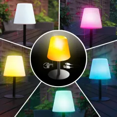 Lampa Stołowa Nocna Przenośna Unila Led Ip44 Rgb Usb Bateria Akumulator