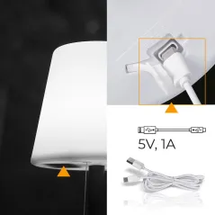LAMPA STOŁOWA NOCNA PRZENOŚNA UNILA LED IP44 RGB USB BATERIA AKUMULATOR