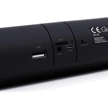 Głośnik Bezprzewodowy Bluetooth Z Radiem Fm Czarno-Czerwony 2X3W Esperanza Piano
