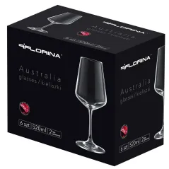 KIELISZKI DO CZERWONEGO  WINA 520ML 6 SZTUK FLORINA AUSTRALIA