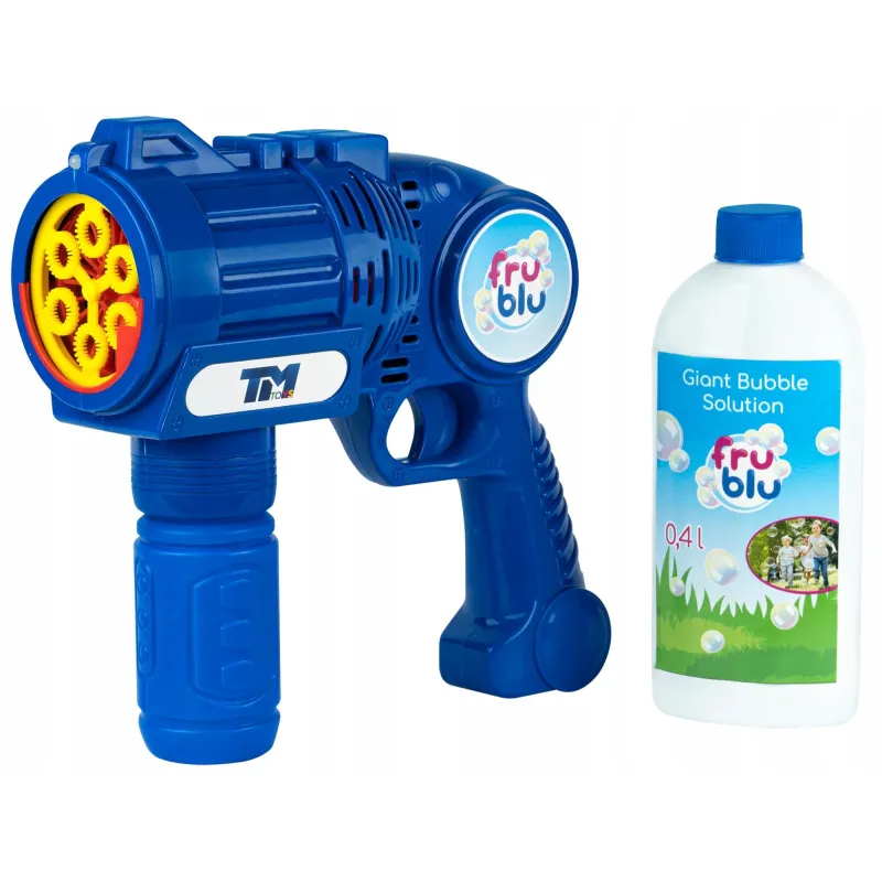 BAŃKOWY SHOOTER PISTOLET DO ROBIENIA BANIEK Z PŁYNEM 0,4L FRU BLU 3+