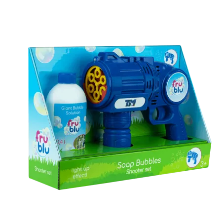 Bańkowy Shooter Pistolet Do Robienia Baniek Z Płynem 0,4L Fru Blu 3+