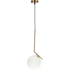 LAMPA SUFITOWA WISZĄCA GLAMOUR KULA GOLD BIAŁA E27 EDO PELOTA