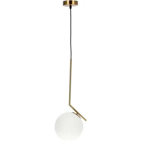 LAMPA SUFITOWA WISZĄCA GLAMOUR KULA GOLD BIAŁA E27 EDO PELOTA