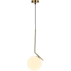 Lampa Sufitowa Wisząca Glamour Kula Gold Biała E27 Edo Pelota