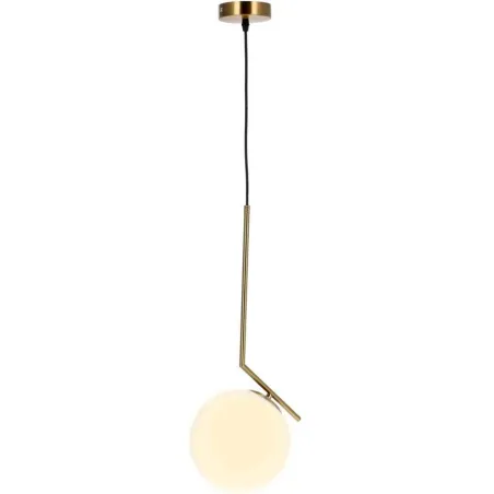 Lampa Sufitowa Wisząca Glamour Kula Gold Biała E27 Edo Pelota