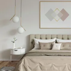 LAMPA SUFITOWA WISZĄCA GLAMOUR KULA GOLD BIAŁA E27 EDO PELOTA