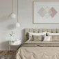 Lampa Sufitowa Wisząca Glamour Kula Gold Biała E27 Edo Pelota Lampa Sufitowa Wisząca Glamour Kula Gold Biała E27 Edo Pelota