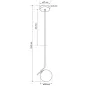 Lampa Sufitowa Wisząca Glamour Kula Gold Biała E27 Edo Pelota Lampa Sufitowa Wisząca Glamour Kula Gold Biała E27 Edo Pelota