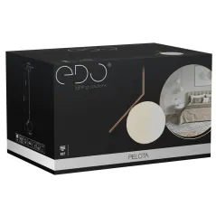 LAMPA SUFITOWA WISZĄCA GLAMOUR KULA GOLD BIAŁA E27 EDO PELOTA