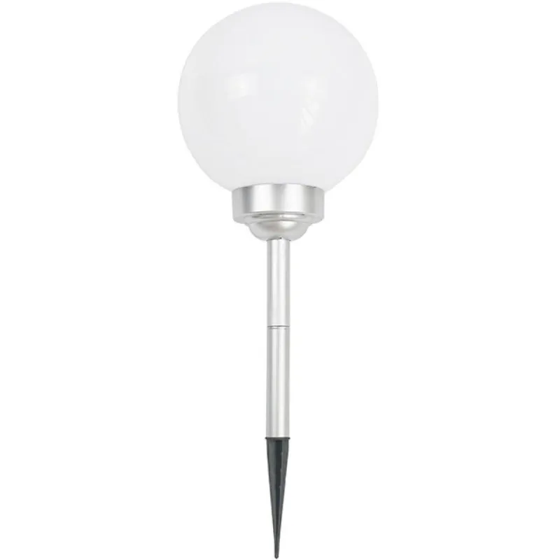 LAMPA OGRODOWA SOLARNA LED MLECZNA KULA 20 CM SASKA GARDEN