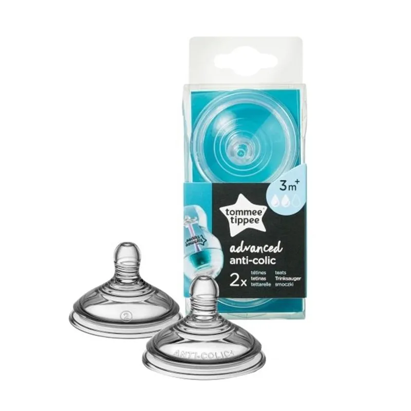 2X SMOCZEK ANTYKOLKOWY O ŚREDNIM PRZEPŁYWIE ADVANCED TOMMEE TIPPEE 3M+