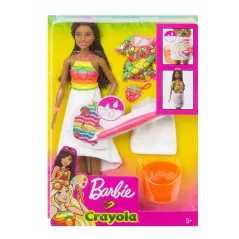 BARBIE CRAYOLA OWOCOWE WZORY LALKA Z AKCESORIAMI I WODNYM PĘDZELKIEM 5+