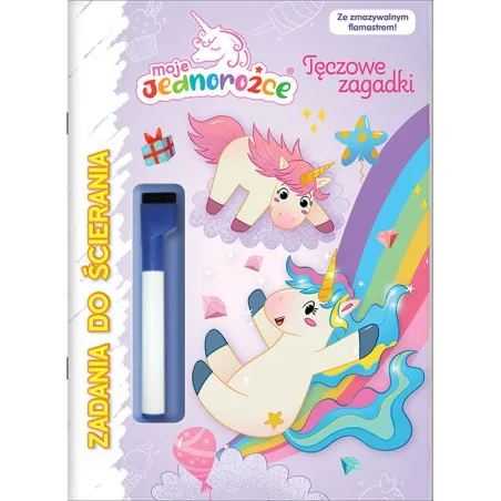 MOJE JEDNOROŻCE. TĘCZOWE ZAGADKI. ZADANIA DO ŚCIERANIA